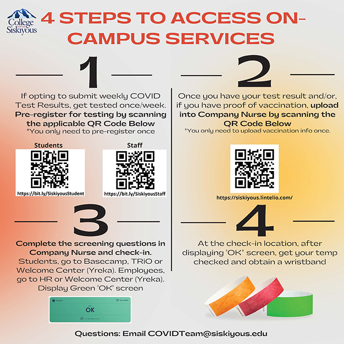 4 Steps to access on-campus services