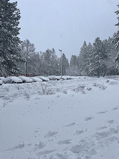 Snow on campus